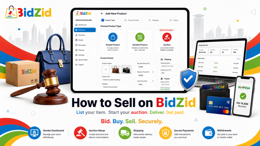 How to Sell & Auction Items on BidZid